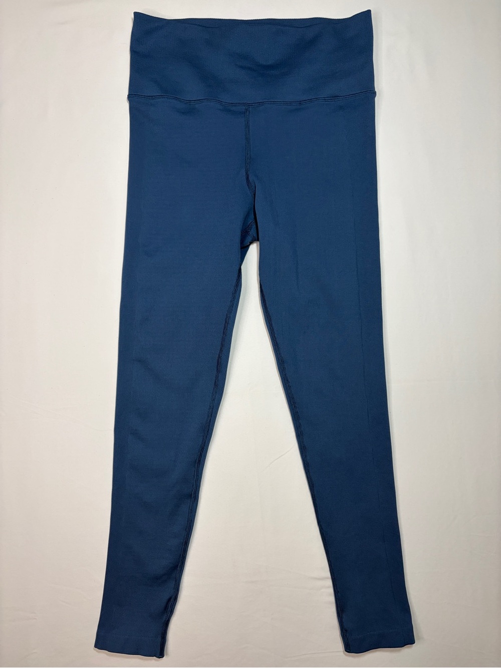 Athleta Women’s Leggings M Blue Elation Rib Tight Ribbed High Rise